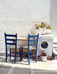 Image showing greek islands street scene