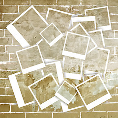 Image showing Old grunge looking photo frames with grunge background