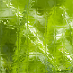 Image showing Abstract green glass texture patterns with tiled squares