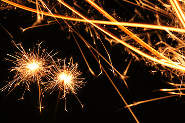 Image showing Nice sparklers background