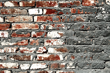 Image showing Old grunge brick wall