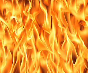 Image showing Fire flames background. High resolution image.