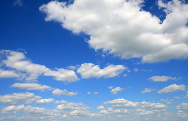 Image showing Deep blue sky big resolution panoramic photo