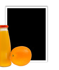 Image showing Orange juice with empty frame