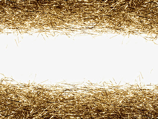 Image showing Gold tinsel frame