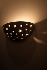 Image showing Modern,abstract looking wall lamp (Sconce).