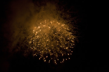 Image showing Nice huge fireworks ball