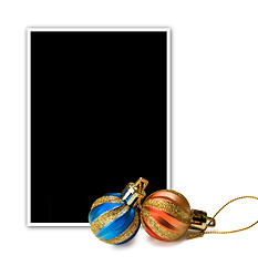 Image showing Empty photo and new year`s decorations