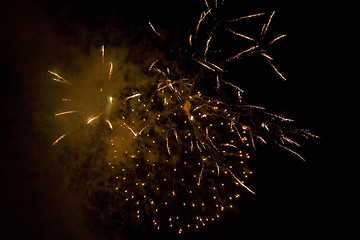 Image showing Nice huge fireworks ball