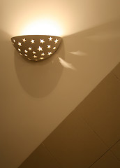 Image showing Wall lamp( sconce) in a modern room