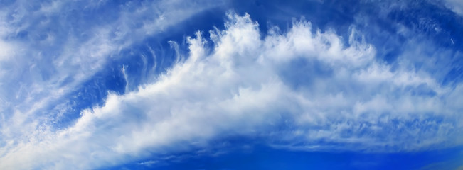 Image showing Blue sky with windy clouds