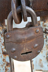 Image showing Rusty padlock