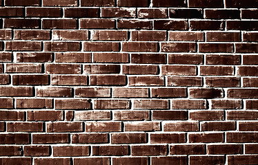 Image showing Old grunge brick wall