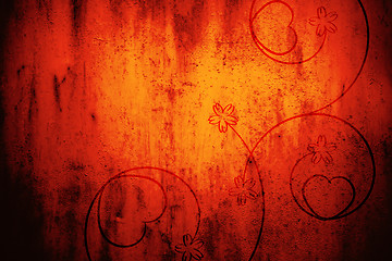 Image showing Grunge red background with cool vintage