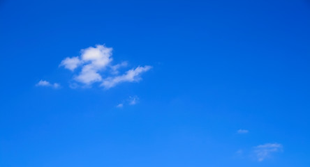 Image showing Clear blue sky with one little cloud