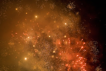 Image showing Fireworks abstract background