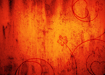 Image showing Grunge red background with cool vintage