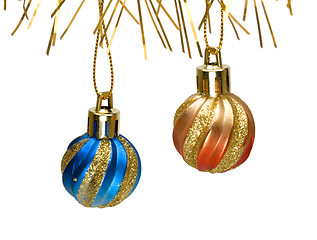 Image showing New years decoration toys isolated