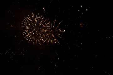 Image showing Nice huge fireworks ball