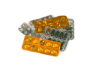 Image showing Pills stack isolated