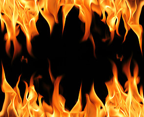 Image showing Fire flames frame