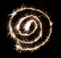 Image showing Sparkler spiral