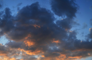 Image showing Nice sunset sky