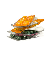 Image showing Pills stack isolated