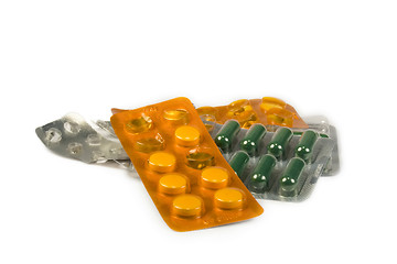 Image showing Pills stack isolated