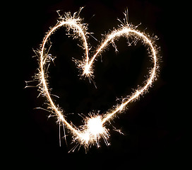 Image showing Sparkler heart isolated