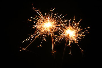 Image showing Two Sparklers