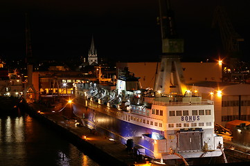 Image showing The harbor in Frederikshavn in Denmark