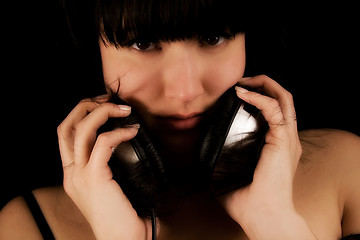 Image showing Girl with headphones