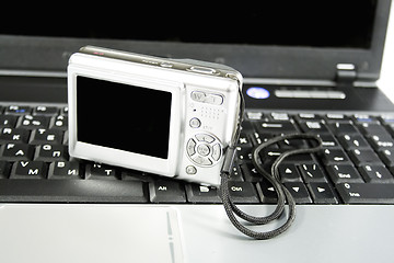 Image showing Photocamera on a laptop