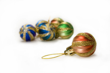 Image showing New years decoration toys isolated