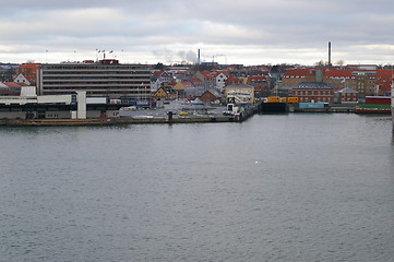 Image showing The harbor in Frederikshavn in Denmark