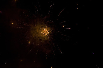 Image showing Nice huge fireworks ball