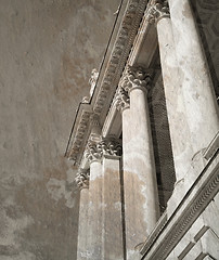 Image showing Vintage image of greek columns