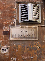 Image showing Vintage window and urban decay