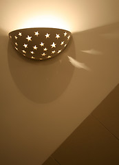 Image showing Modern,abstract looking wall lamp (Sconce).