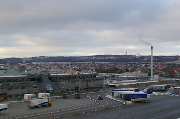Image showing The harbor in Frederikshavn in Denmark