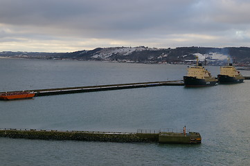 Image showing Harbor in Frederikshavn in Denmark