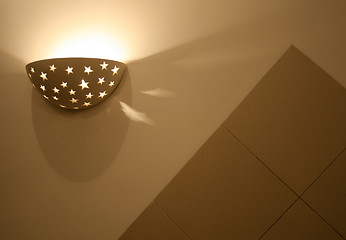 Image showing Modern,abstract looking wall lamp (Sconce).