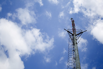 Image showing Mobile station on a blue sky background