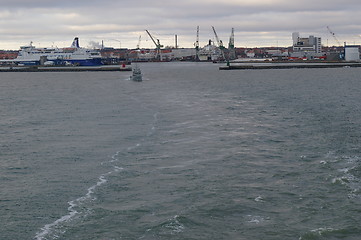 Image showing Ship leaving Frederikshavn
