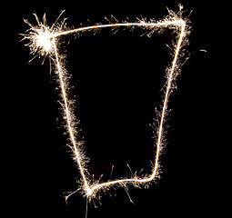 Image showing Sparkler frame isolated