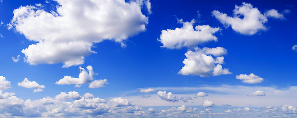 Image showing Deep blue sky big resolution panoramic photo