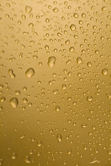 Image showing Abstract orange drops of water background