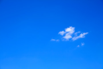 Image showing Clear blue sky with one little cloud