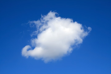 Image showing Clear blue sky with one cloud